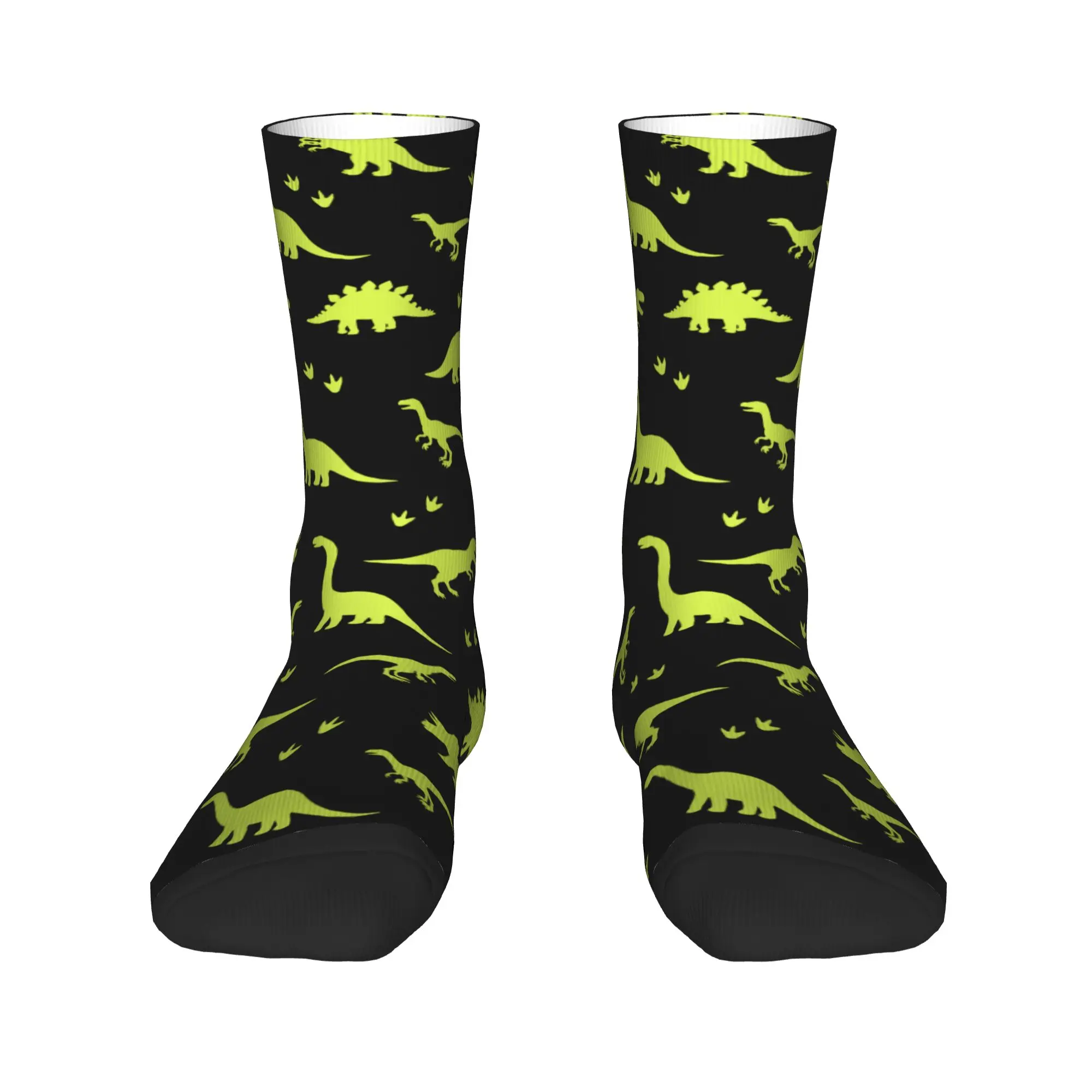 Glow Dinosaur Pattern Stockings Couple Animal Print Socks Warm Soft Kawaii Socks Autumn Outdoor Anti Skid Socks Gift Idea