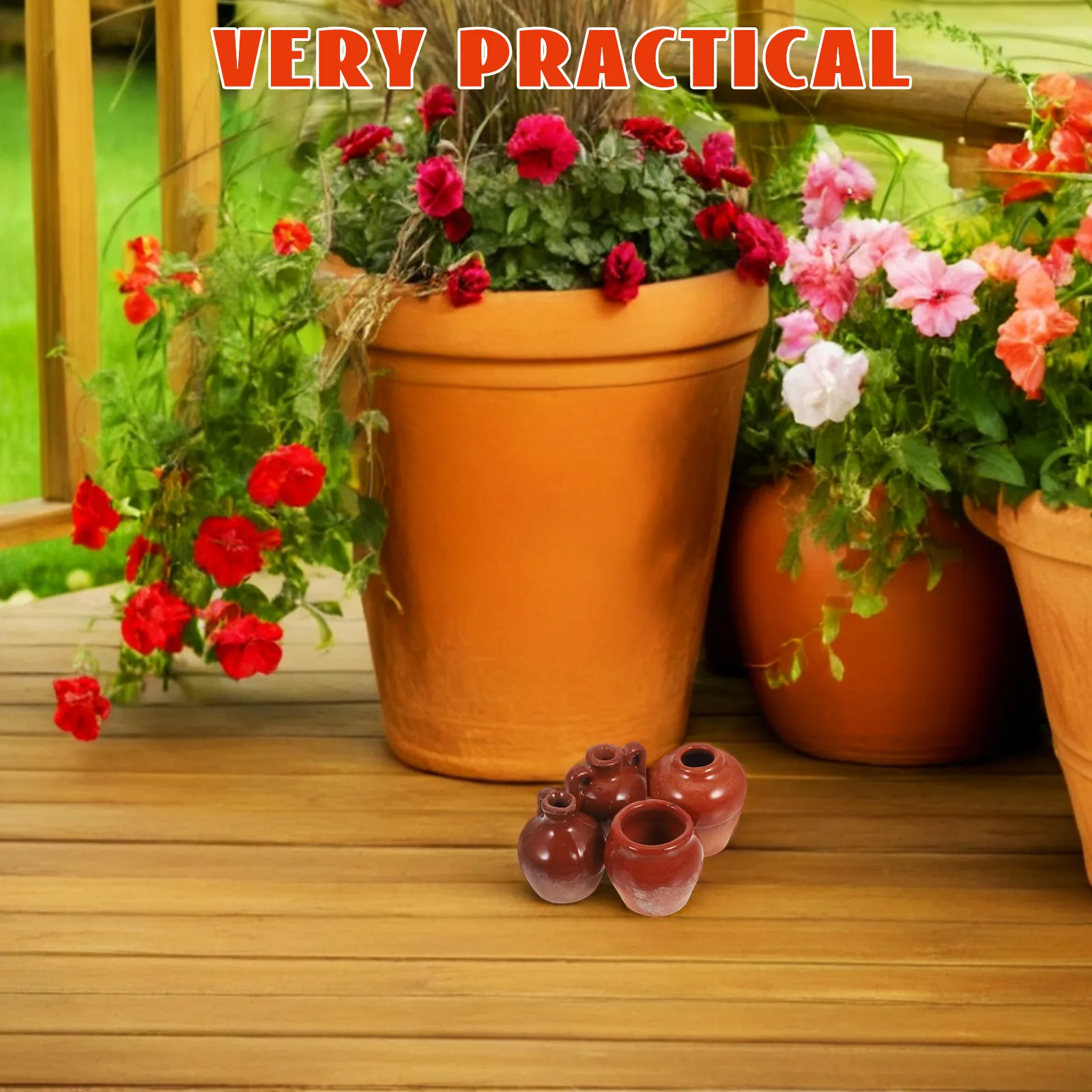 4Pcs Miniature Ceramic Plant Pots Half-Glazed Stylish Mini Succulent Pots for DIY Fairy Garden Desktop Windowsill Bonsai Decor