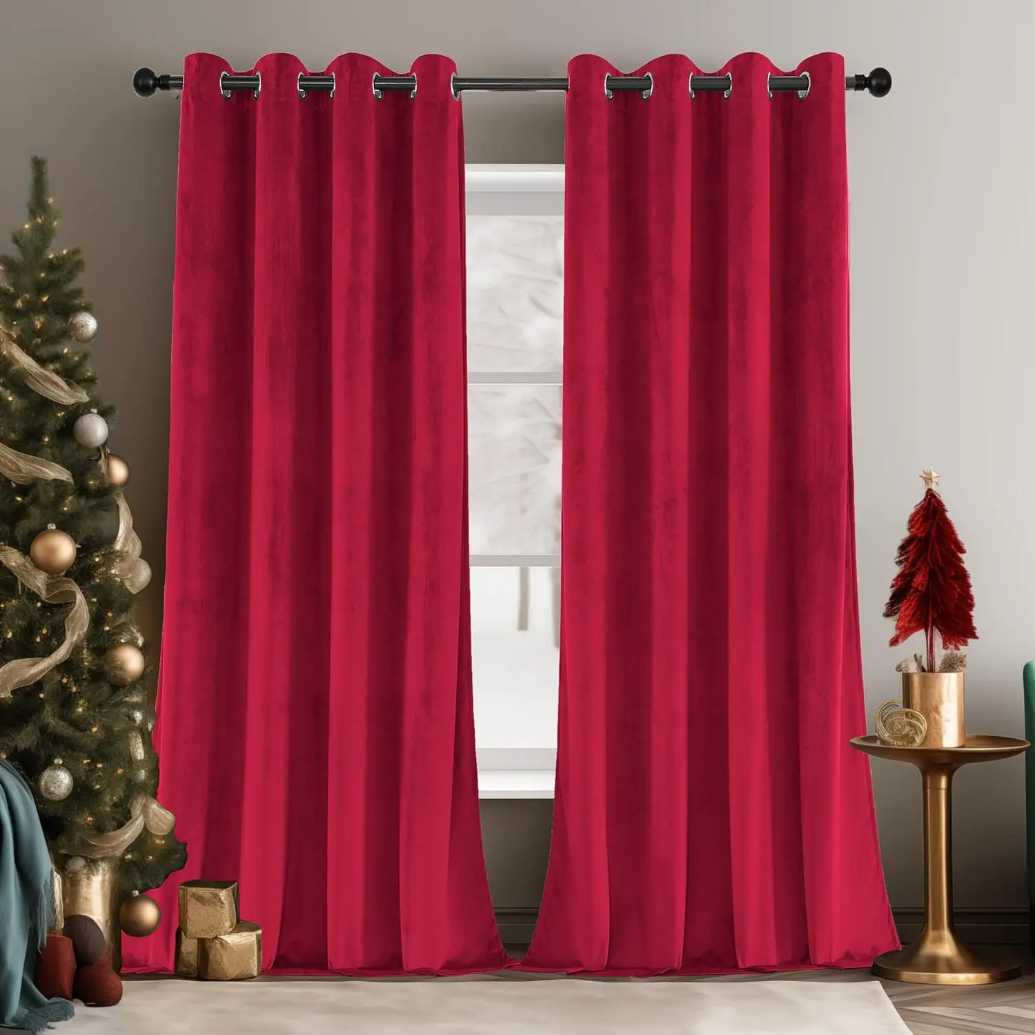 Custom solid color matte opaque curtains suitable for bedroom balcony curtain fabric factory finished product wholesale