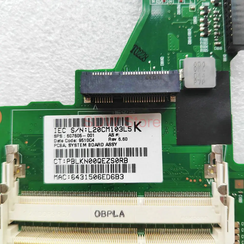 Imagem -03 - Laptop Motherboard para hp Pavillion Dv52000 607605001 Mainboard 100 de Trabalho Hm55 Ddr3