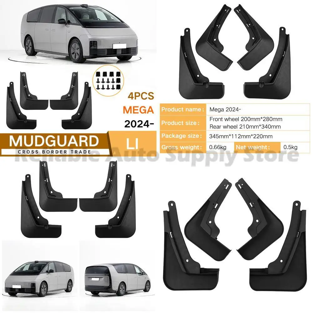 

For Leading ideal Mega 2024 Mudguards Fender Flares Car Accessories Premium Quality Durable Protection Stylish Design Easy Insta