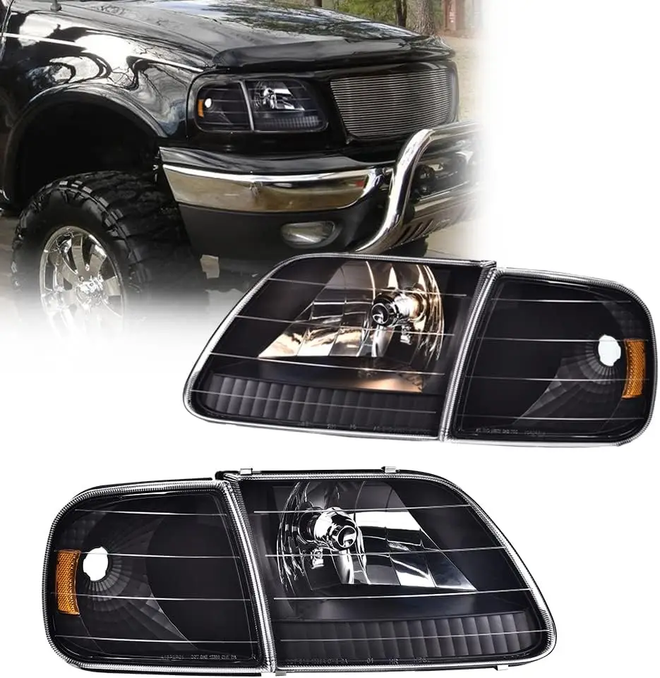 

Фары, совместимые с хромированным корпусом Ford F150 1997 1998, 1999, 2000, 2001, 2002, 2003, Ford Expedition, 1997-2002 гг., фары W