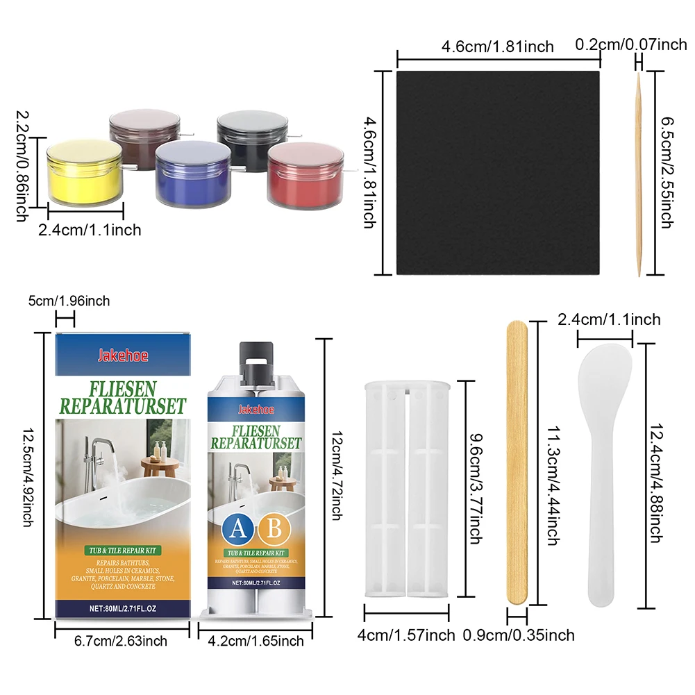 Tub Tile Repair Kit Rapid Repair For Chips And Cracks Rental House Home Improvement