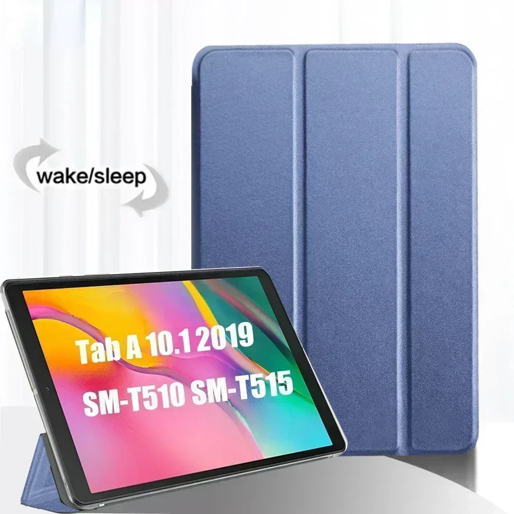 Case For Samsung Galaxy Tab A 10.1 2019 Cover Flip Tablet Case Leather Smart sleep wake up Shell PC Back Stand SM-T510 SM-T515