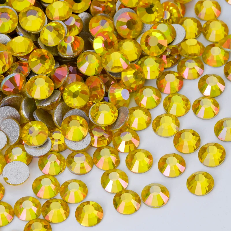 QIAO SS6-SS30 Glaskristall Nicht-Hotfix Strasssteine Glitzer Flache Rückseite Zum Aufkleben für Nagelkunst, Basteln, DIY Kristalldekoration – Detail 5