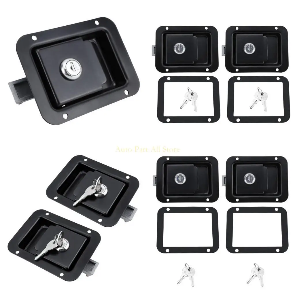 

J0MA Professional Door Lock Metal Entry Handle Latches Weather Resistant Entry Door Lock for Trailers & Secure Storage Solution