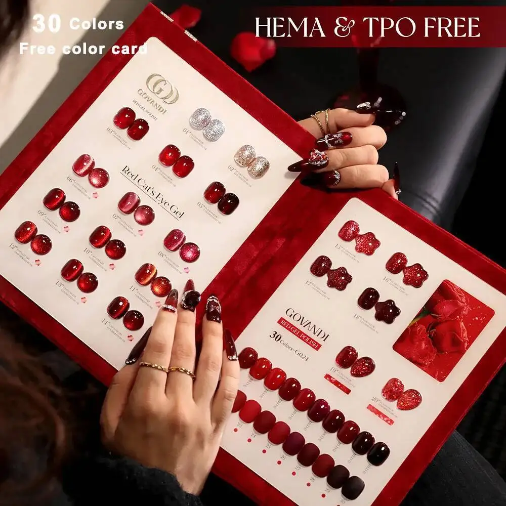 30 color/set Gel Nails Polish With Display Cat Eye Semi Permanent Soak Off UV LED Magnetic Gel For Nail Salon Soak Off Nail Gel