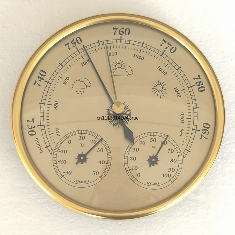 for-thb9392g-128cm-golden-ring-golden-dial-3-in-1-weather-station-thermometer-hygrometer-barometer