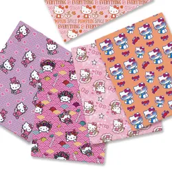 Hello Kitty 140x50CM Cartoon cotton fabric Patchwork Tissue Kid Home Textile Sewing Doll Dress Curtain Polyester cotton Fabric