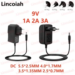 1PCS AC / DC Adapter DC 9V 1A 2A 3A AC 100-240V Converter power Adapter 9 V Volt 1000MA Charger Power Supply EU US Plug
