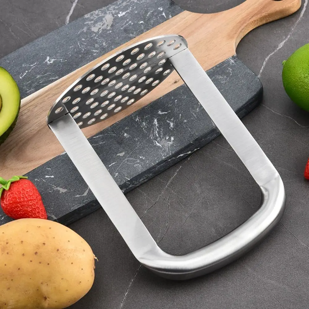 Stainless Steel Potato Masher Horizontal Handle Ergonomic Handle Food Smasher Save Effort Comfortable Grip