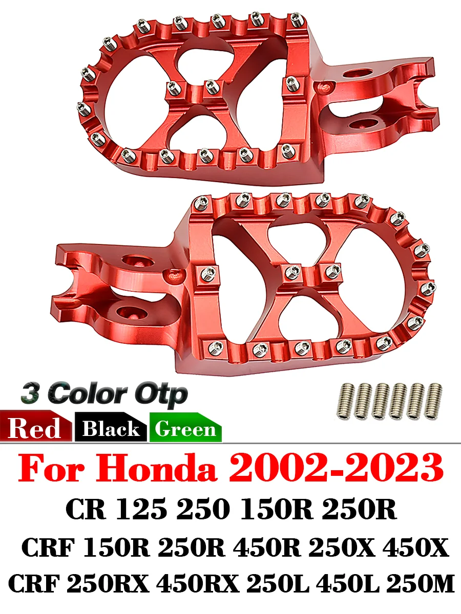 AliExpress PRO AODB Dirt Bike Motorcycle CNC Foot Pegs Rests Pedals Footpegs For HONDA 450R 450X 250RX 450RX 250F 450L CR CRF 125R 150R 250R 250X MX