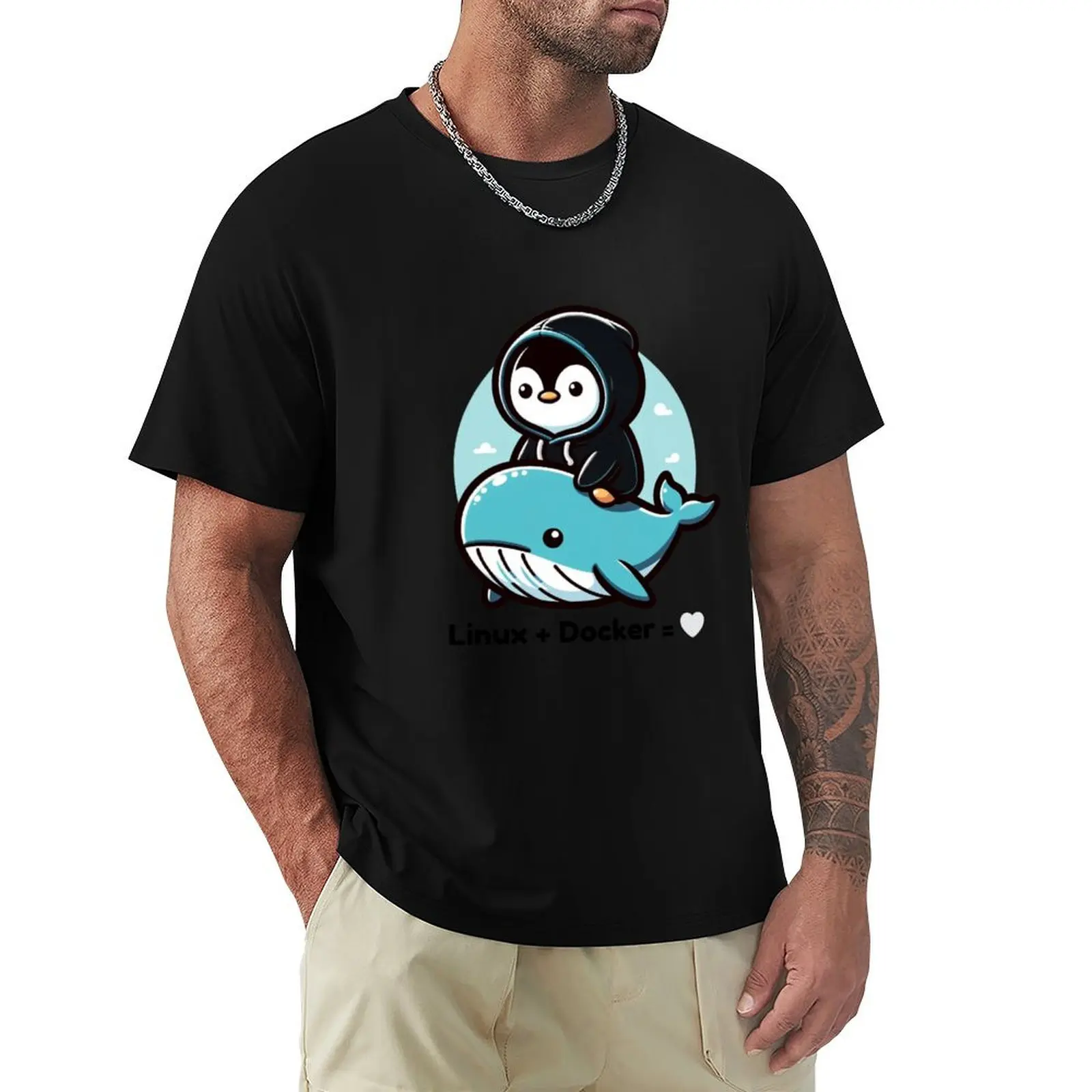 

Linux + Docker =  T-Shirt High Elasticity Sports T-Shirt