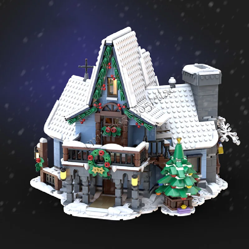 2297 PCS Exquisite Christmas Series House MOC Building Block Model Construction Set Bricks Children DIY Assembly Festival Gifts