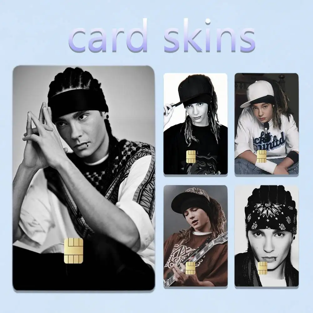 Singer T-Tom Kaulitz 4pcs 1Set Card Stickers Small Waterproof Chip 4PCS Card Sticker Anti-Scratch