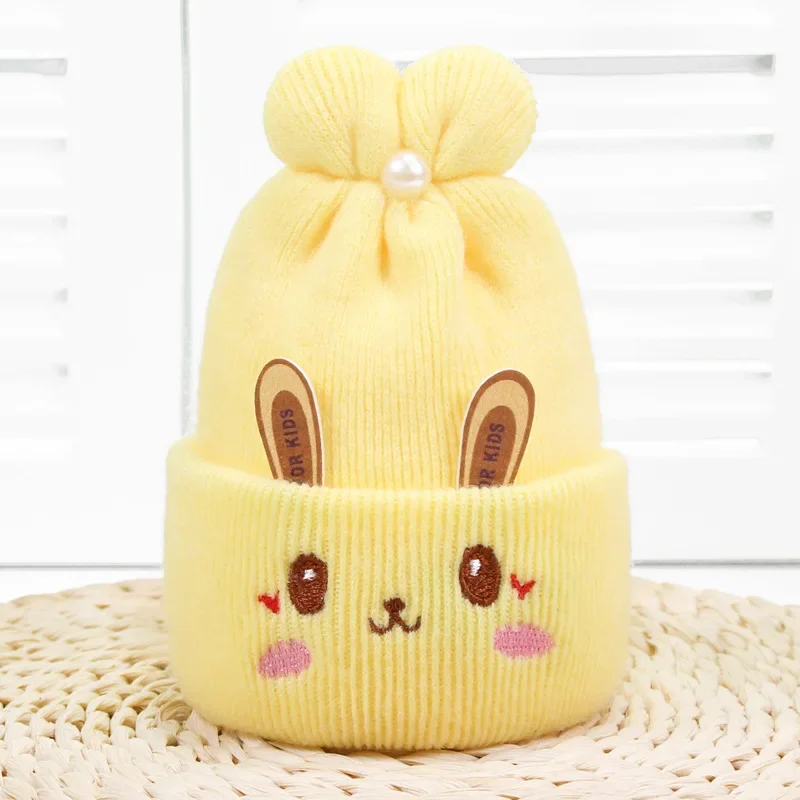 Newborn Girl&Boy Hats Baby Soft Warm Crochet Knit Cartoon Beanie Cap Cute Baby Hats for 0-6 Months Baby Winter Hat for Kids