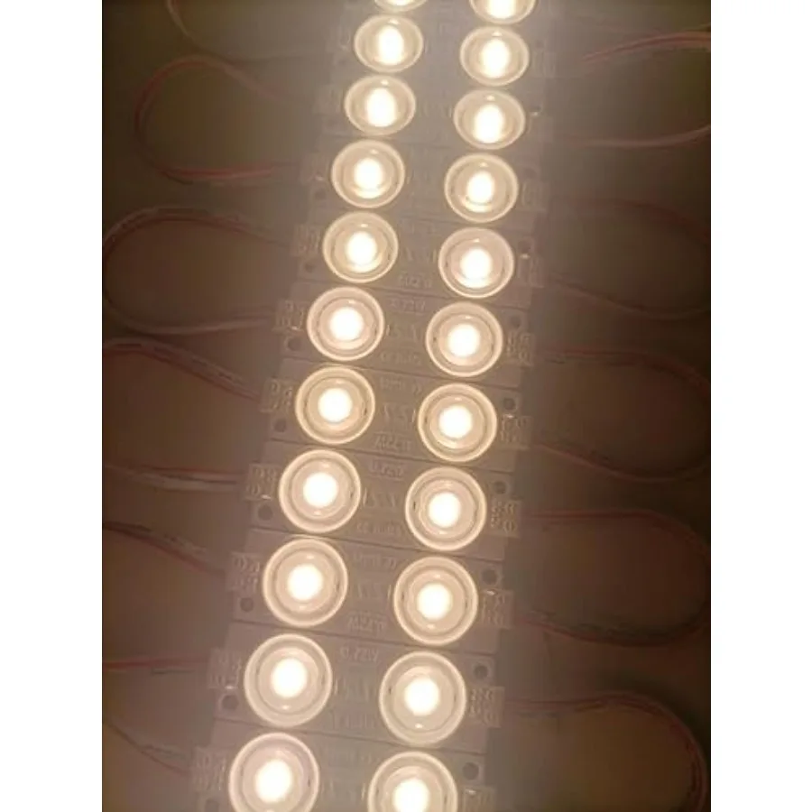 

Светодиодные модули 3000K теплого белого света для вывесок, сертифицированные UL, 0.72 Вт, водонепроницаемые, декоративные, для рекламных световых коробов и букв, с клейкой лентой