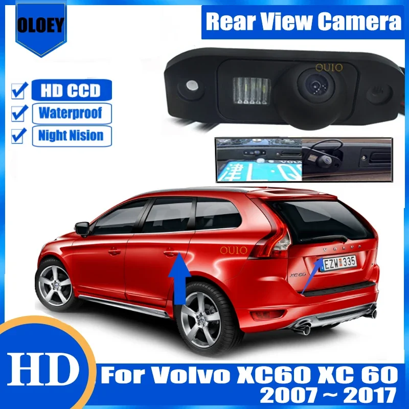 

HD rear view camera For Volvo XC60 XC 60 2007 ~ 2020 2014 2015 2016 2017 Night Vision Waterproof Backup Parking Reversing Camera