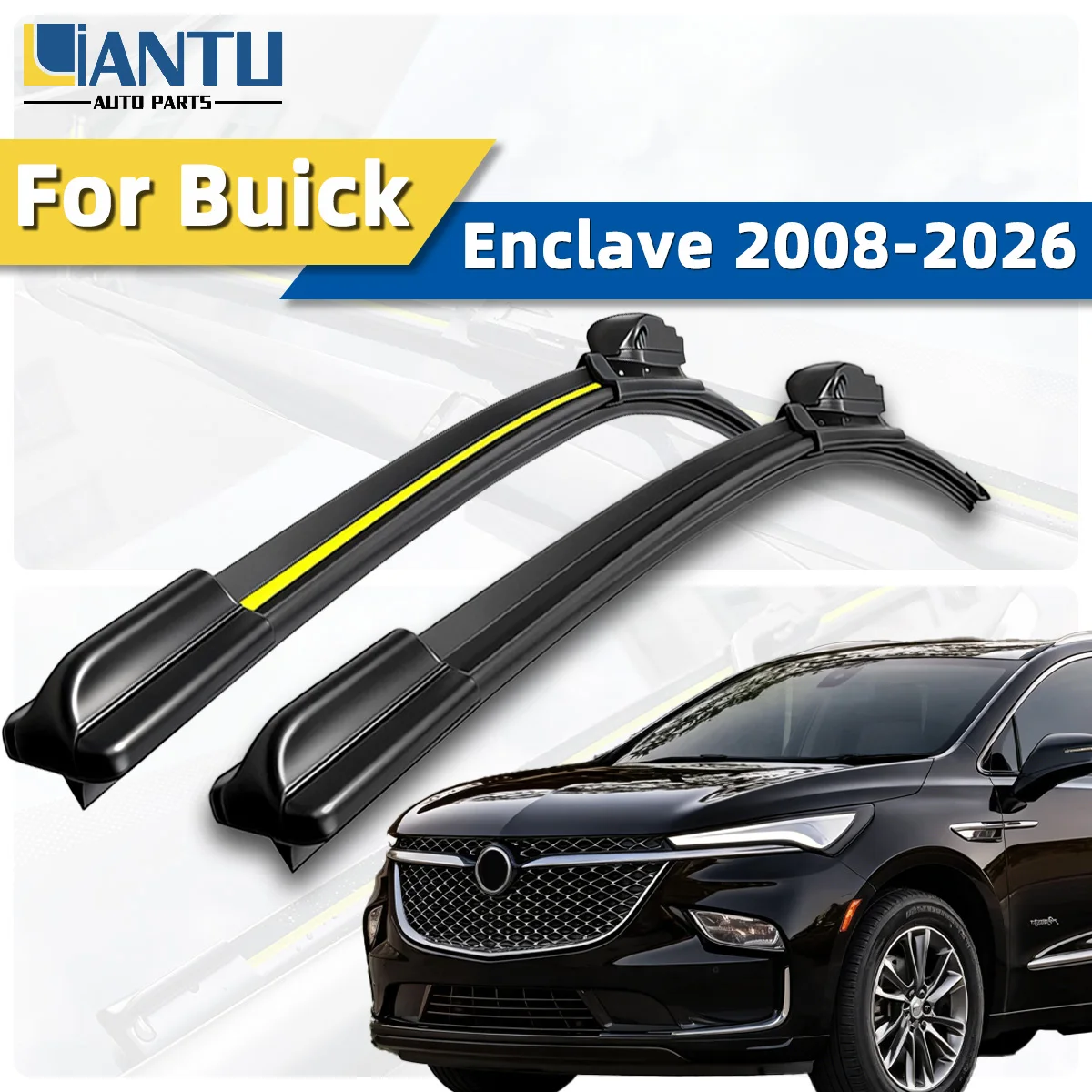 

2PCS Fit For Buick Enclave 2008-2026 Car Windshield Wipers Washers Using Natural High Quality Rubbe Auto Parts Wipers 2PCS