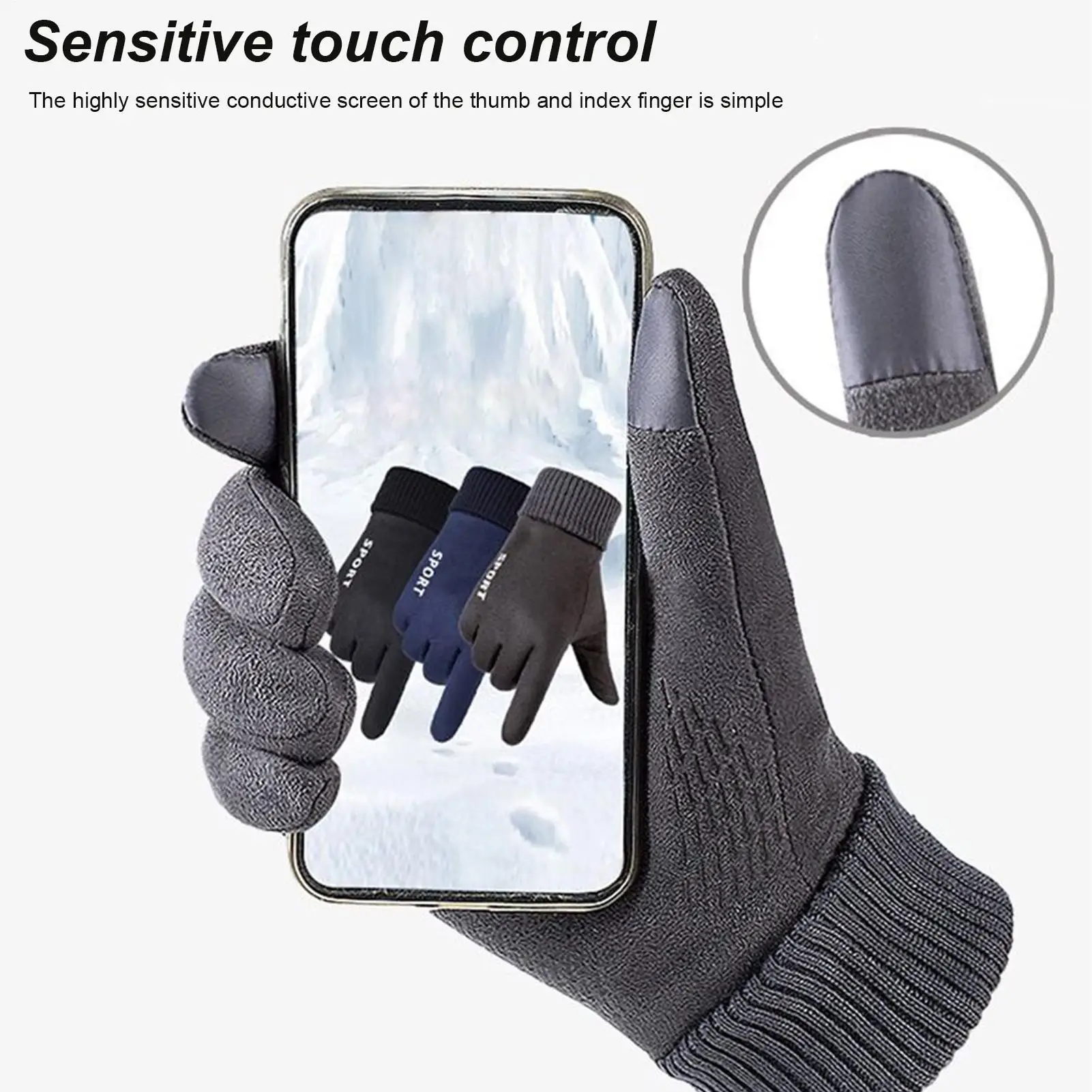 

Heated Ski Gloves USB Heated Work Gloves 3 Temperature Settings Touchscreen Mittens for Cycling Outdoor Work Driving