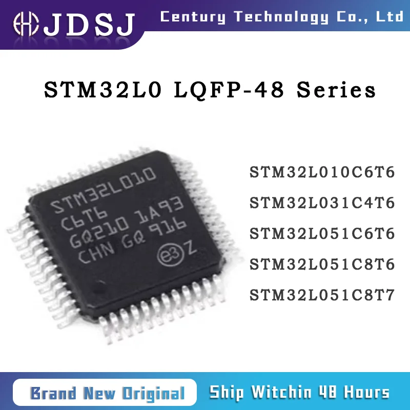 5PCS STM32L010C6T6 STM32L031C4T6 STM32L051C6T6 STM32L051C8T6 STM32L051C8T7 LQFP-48 Brand New Original Chip