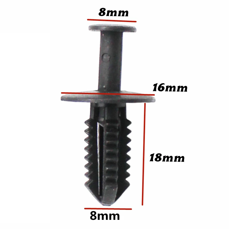 

20 шт. пластиковых клипс для крепления кузова автомобиля с отверстием 8 мм, заклепок для бампера, клипс для обшивки, фиксаторов A1249900492 B29
