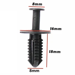 20Pcs For 8mm Hole Auto Plastic Fender Clips Auto Bumper Fastener Rivet Clips Trim Clip Retainer Clips  A1249900492   B29