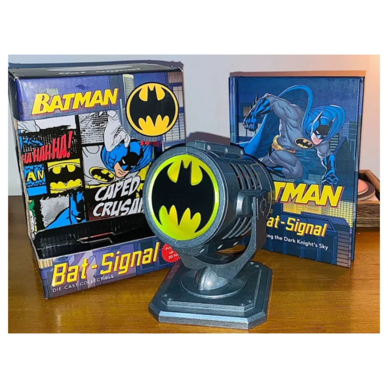 Cartoon Batman Figur Echte Batman Metall Druckguss Bat-signal Licht Led Beleuchtung Funktion Signal Lampe Geschenk Zimmer ornamente Spielzeug