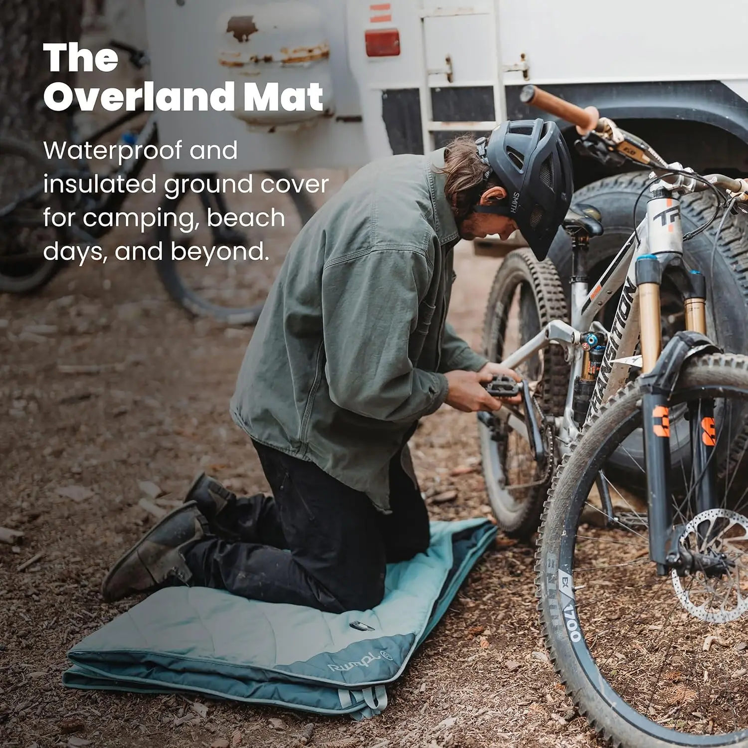 Overland Mat – Waterproof, Padded Ground Cover and Blanket, Sage Green