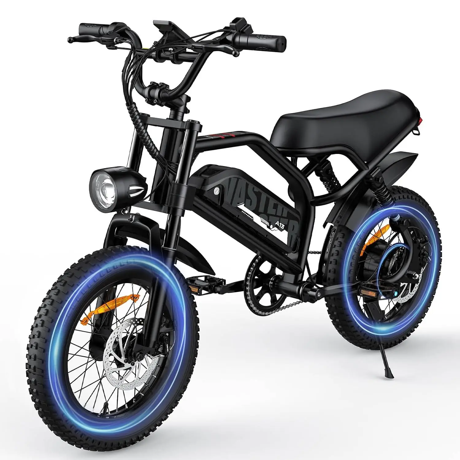 500W 16'' Fat Tire Electric Bike Adults Teens 36V 12.8Ah Battery 20MPH 45 Mile Mountain E-Bike, Customized