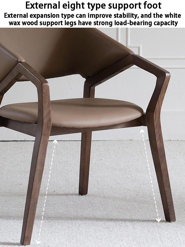 Luxury Dining Chairs Modern Minimalist Armchair Portable Living Room Single Person Chair with Backrest Home Kitchen Furnitures image 5