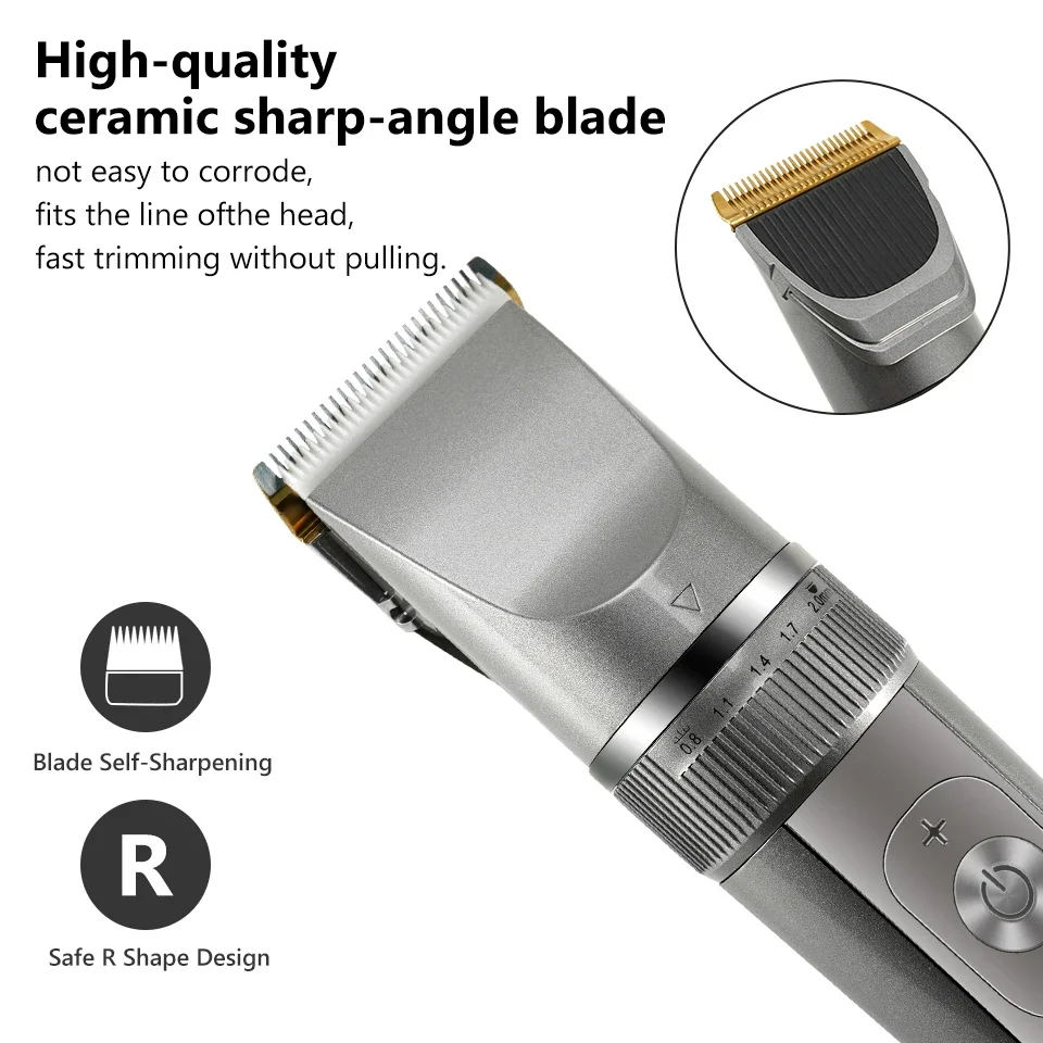 Hair Clippers for Men Cordless Clippers for Hair Cutting Professional Barber Clippers USB Rechargeable Wireless Hair Low Noise