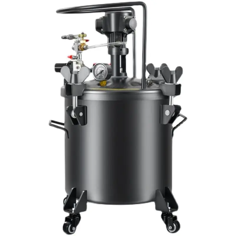 

Pneumatic pressure bucket automatic stirring spraying paint coating machine pressure tank glue spraying machine automatic