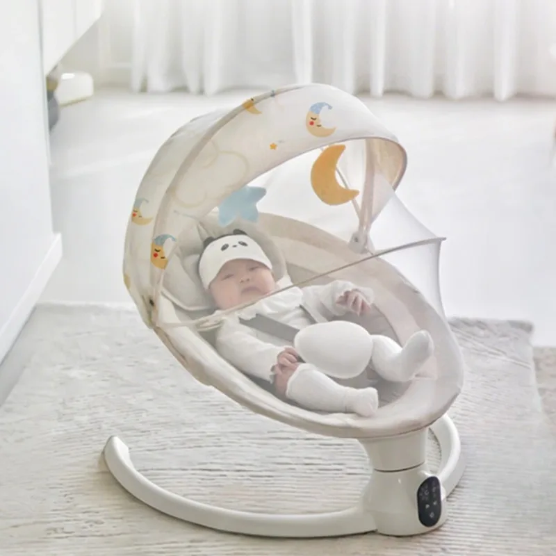 Fodable Babies Swing Electric Baby Rocking Chair, Rocking Bed, Electric Cradle Baby Bouncer,Take Baby To Sleep,Free Your Hands