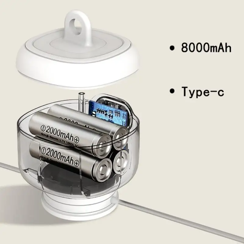 H37B Fly Bugs Repellents Hanging Fan 3 Speed ​​Remote Control Jauhkan Lalat Jauh Dari Makanan Daging USB Hanging Fan