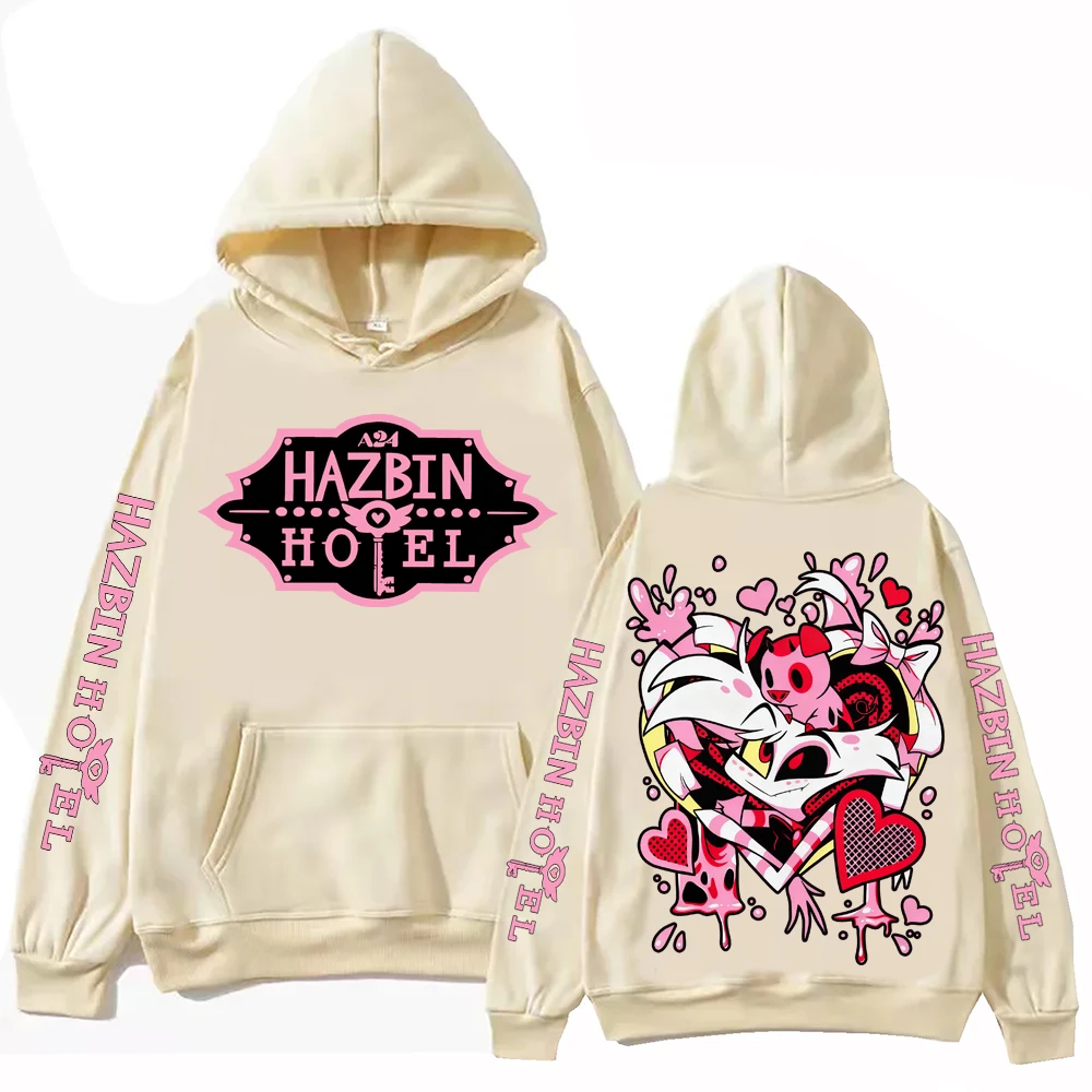 هازبين فندق الملاك الغبار هوديي رجل امرأة Harajuku طويلة الأكمام البلوز القمم البلوز هدية