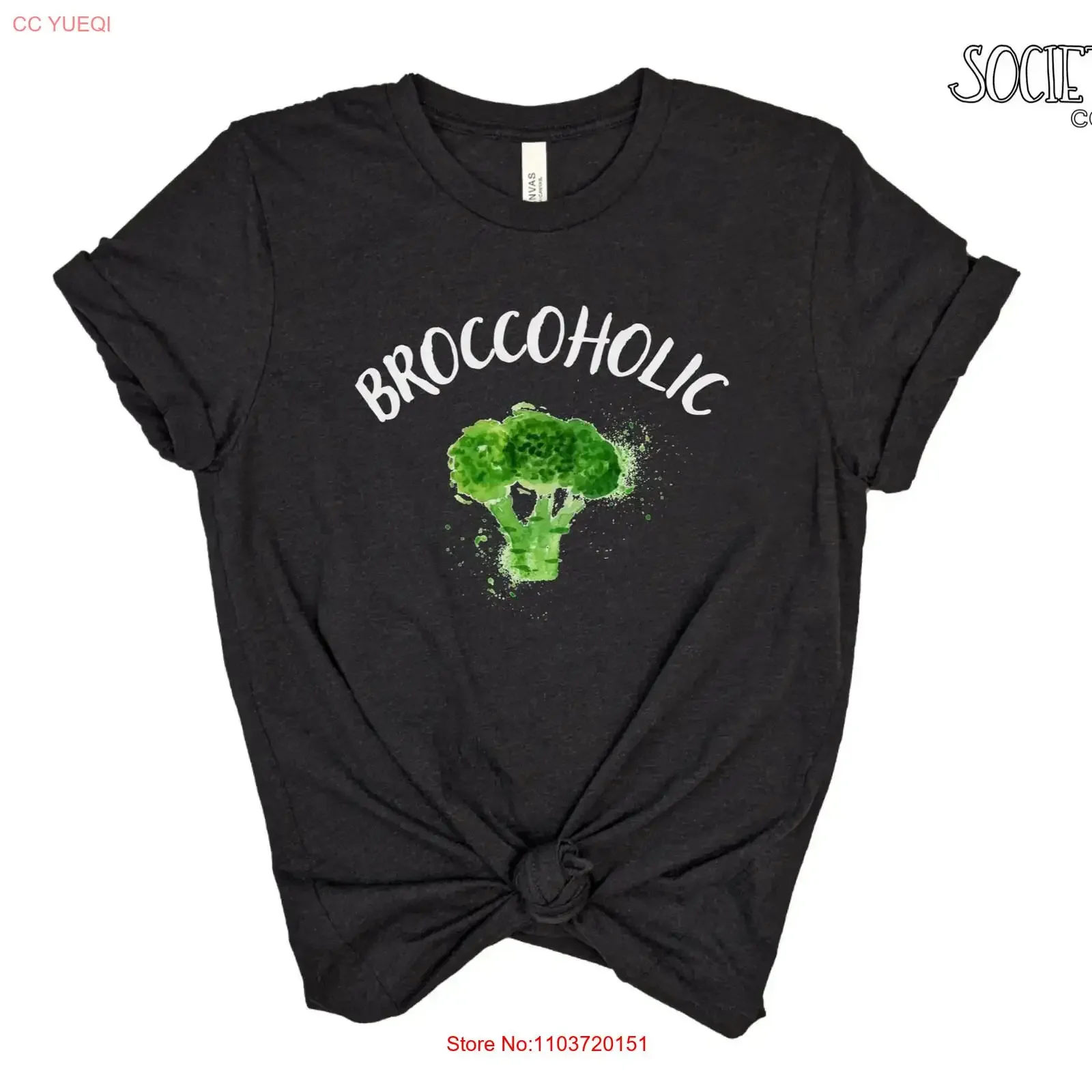T-shirt Broccoholic Fitness Végétarien Vegan Amoureux des Légumes à Base de Plantes I Run On Plants Entraînement Gym Sans Cruauté Vintage Lavé