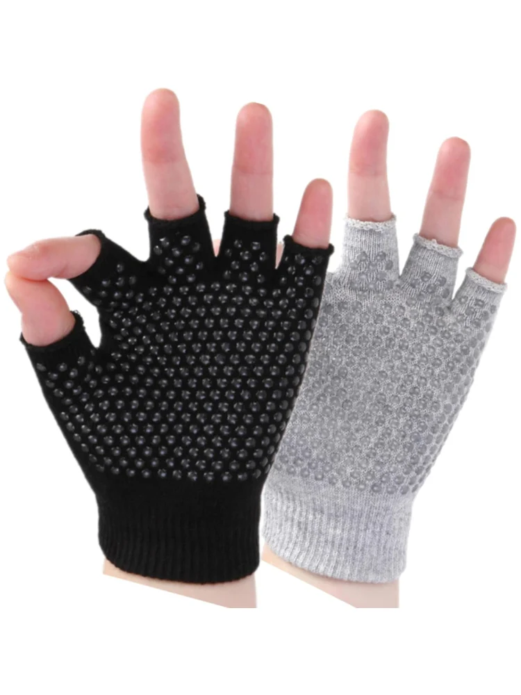 AliExpress OLOEY Half-Finger Workout Gloves Non Slip Fingerless Yoga Gloves Fingerless Pilates Glove Weight Lifting Glove for Women for Cycling