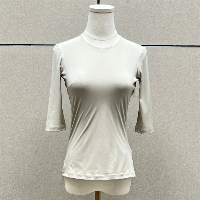 Women's t-shirt New elastic slim fit short sleeves top for summer 2026 casual round neck pullover Women's corset tops for women