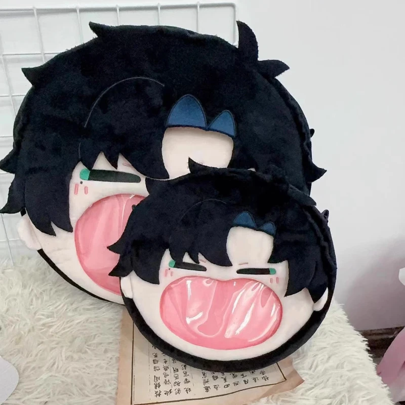 Anime Game Light and Night Osborn Kawaii Face Cosplay Lolita Girl Funny Soft Plush Stuffed Itbag Backpack Wallet Decor Fans Gift