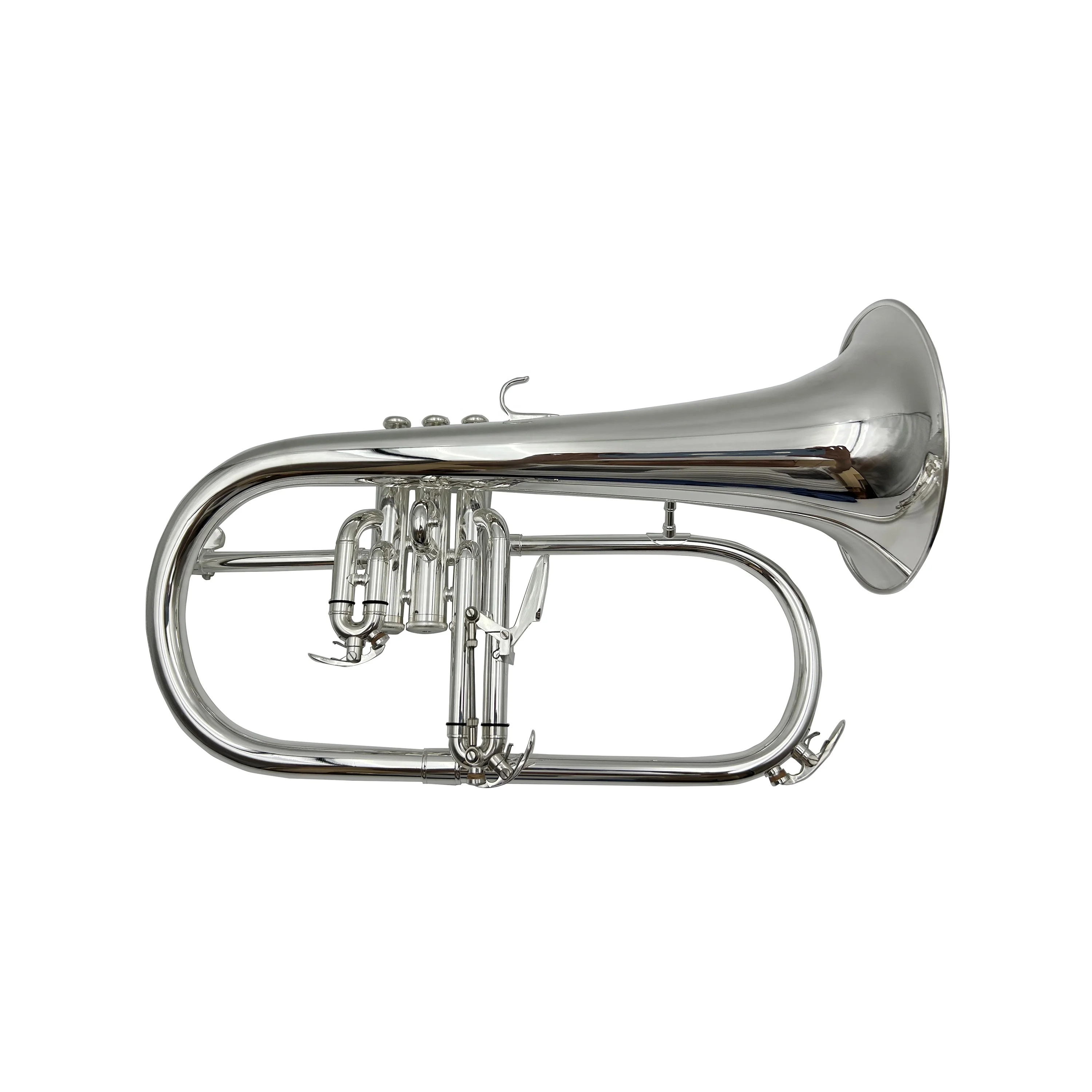 

Professional Bb Flugel Horn High Quality Brass Body Silver Plated OEM JYFG410S