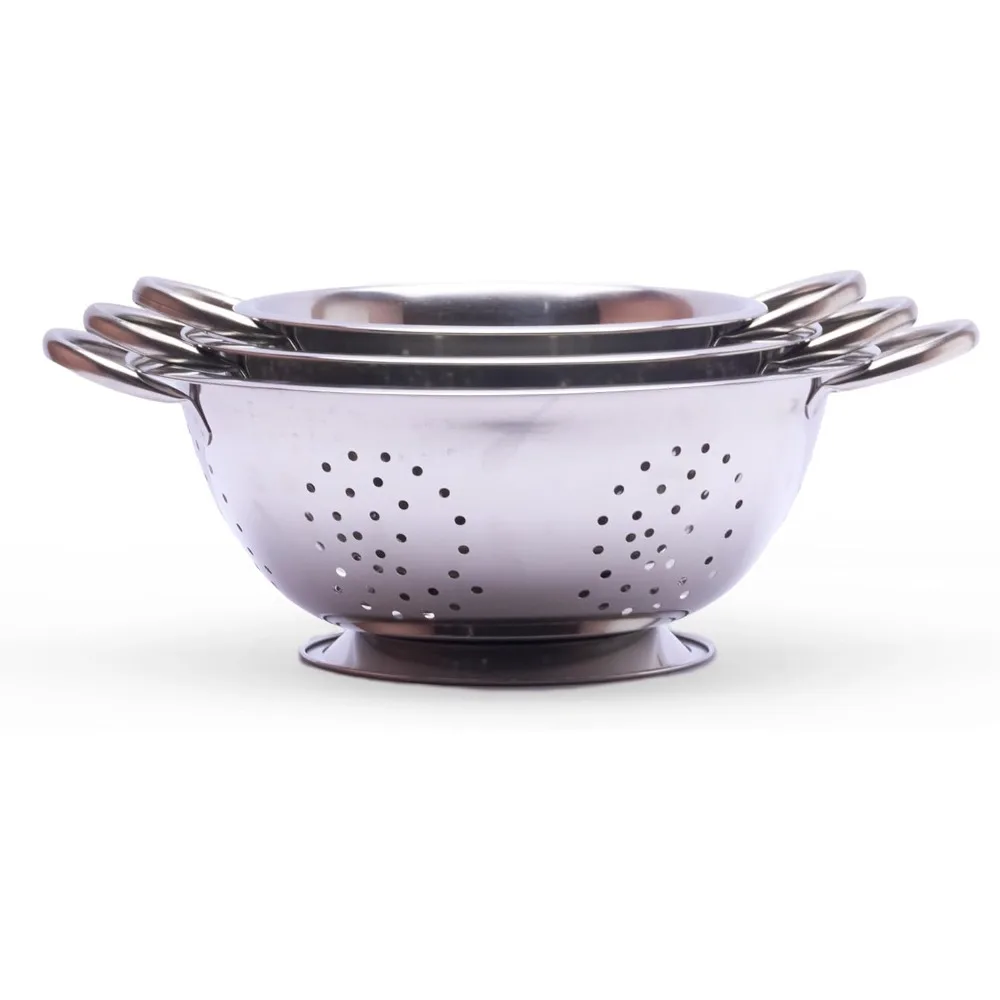 

Набор дуршков Amco из 3 предметов из нержавеющей стали — несколько размеров — 1,5, 3, 5 литров — прочный, профессиональный дизайн с ручками f