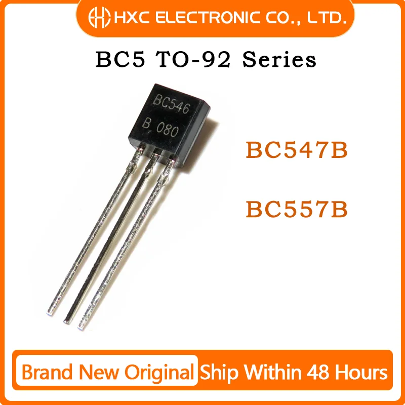 

100PCS BC547 BC557 BC547B BC557B Transistor TO-92 New and Original IC