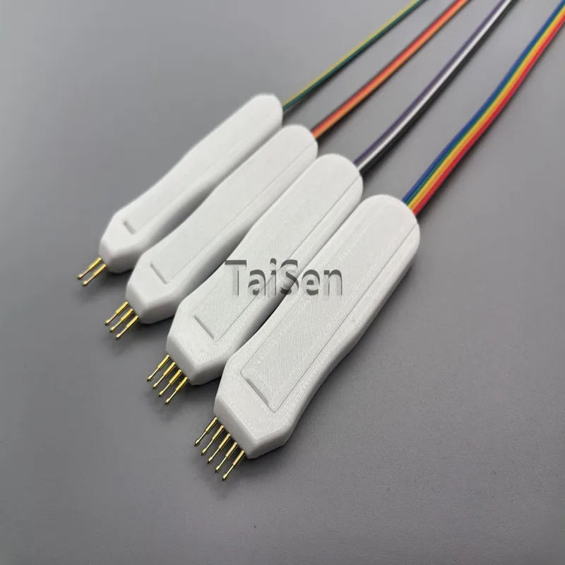 3D Printed Handheld Fixture Pogo Pin Probe for PCB Debugging Test&Flash Programm UART Serial Port Dupont Cable 1.27/2.0/2.54mm