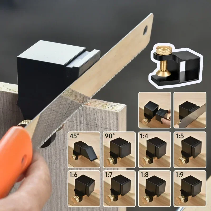 Magnetic 45°/90° Woodworking Angle Saw Guide Gauge Dovetail Saw Guide Stable Durable Wooden Board Connector Woodworking Tools