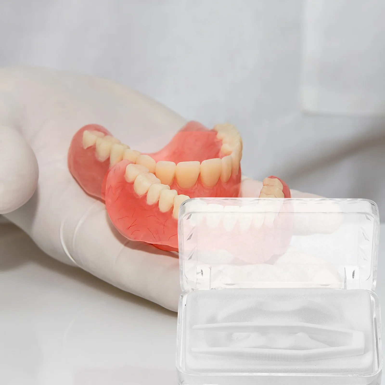 

2Pcs Denture Box Portable Brace Holder Storage Case Travel Container Orthodontic Retainer Protector Compact Small Carrying