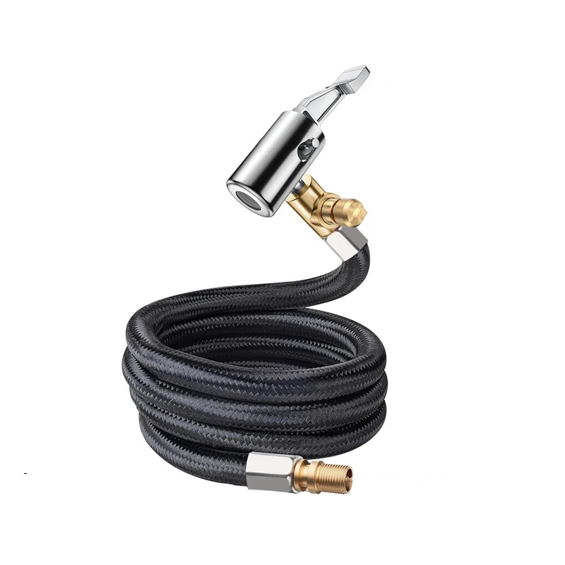 ~Quick Connect Release Flexible Braided Hose Tire Valve Connection Tube Inflator Compressor Pump Extension Hose For Car