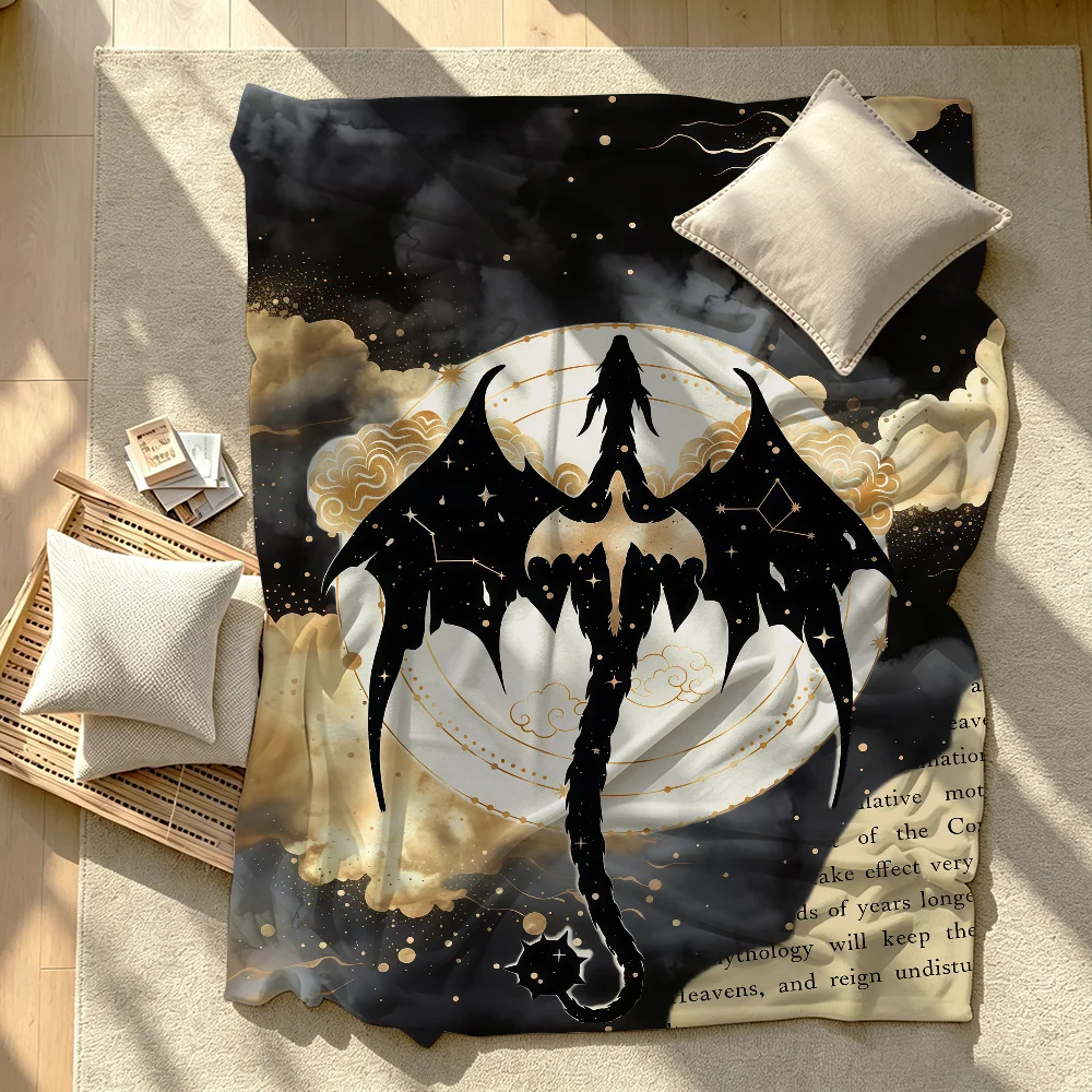 Book Fourth Wing Blanket Soft Warm And Thick Perfect For Bedroom Living Room Bed Sofa Camping Picnic Office Gift
