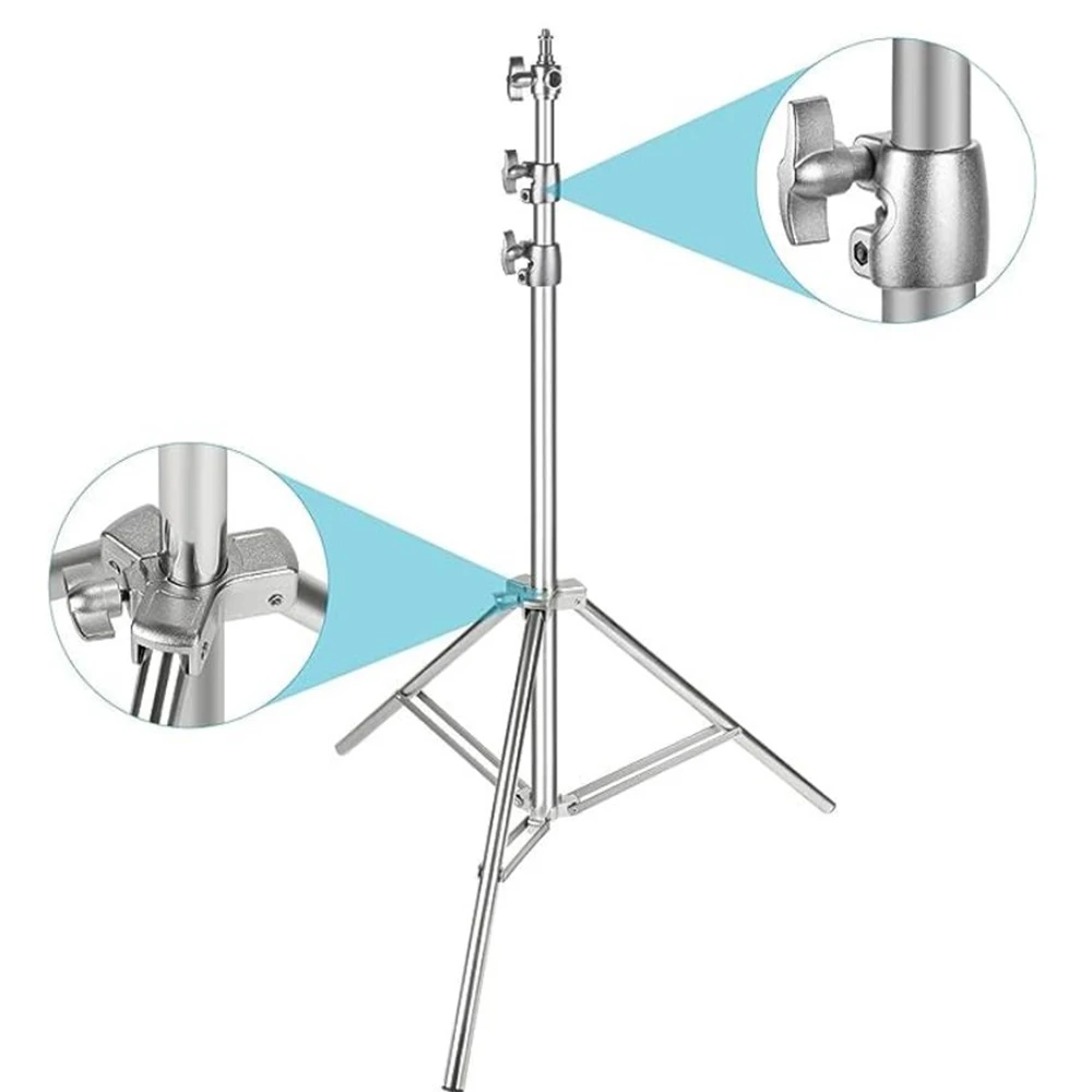 Century Stand Heavy Duty C Stand 290cm/ 9.51ft with 3.51ft/107cm Boom Arm Stainless Steel Photography Studio Video Reflecto Flag