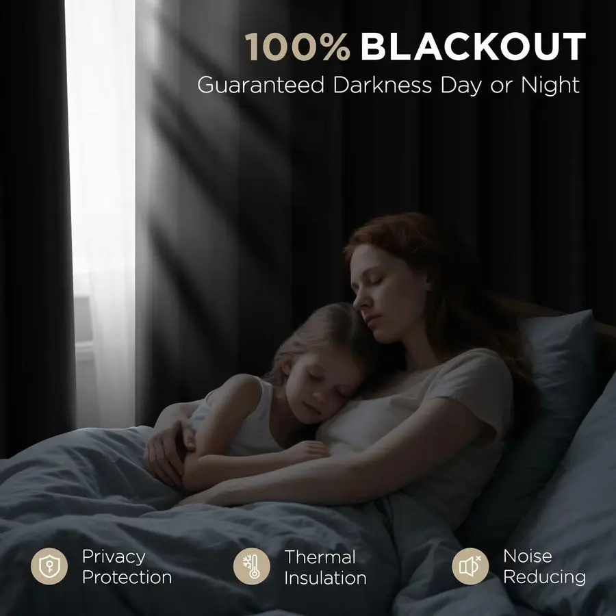 ผ้าม่านกันแสงสำหรับห้องนอน, ผ้าม่านกันแสงยาว 108 นิ้ว, ผ้าม่านลดแสงและลดเสียงรบกวน ไม่ยับง่าย, ผ้าม่านยาว 108 นิ้ว